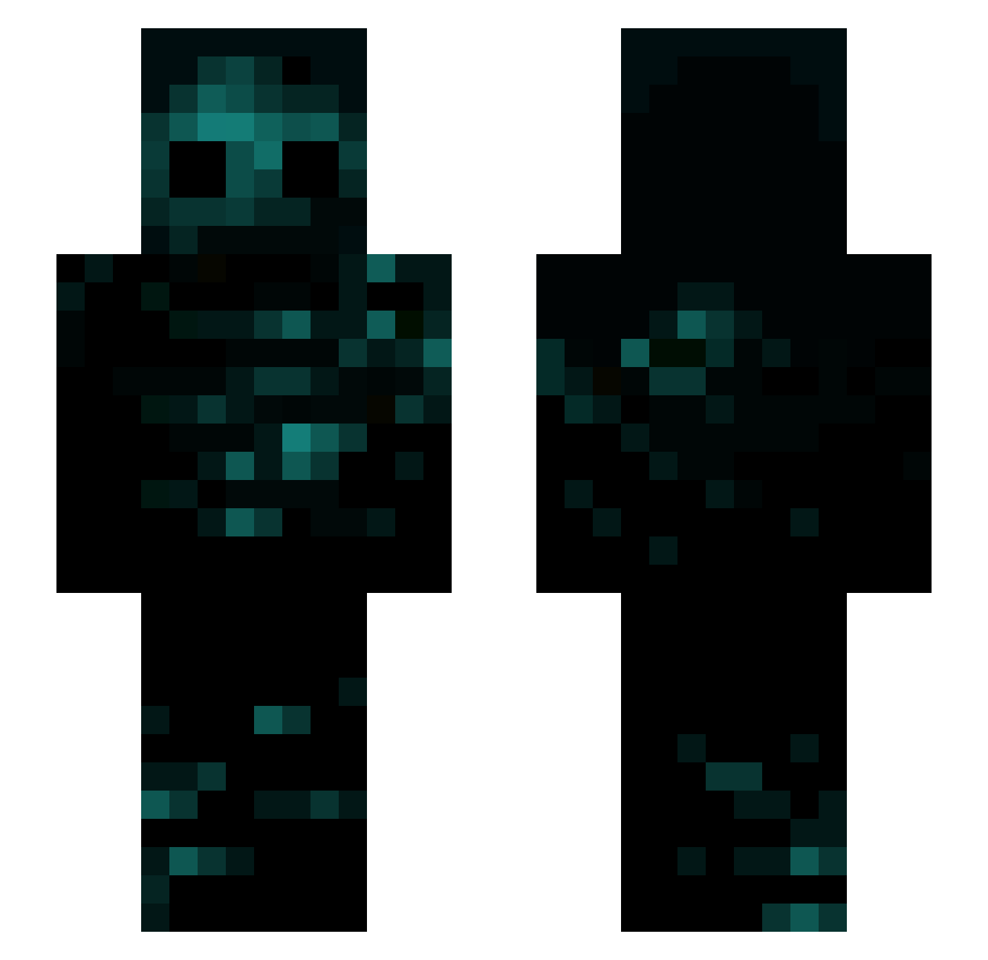 RotSea Minecraft skin, front and back view