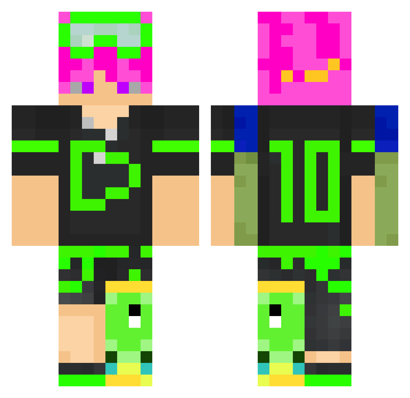 Bryannn_zz Minecraft skin, front and back view