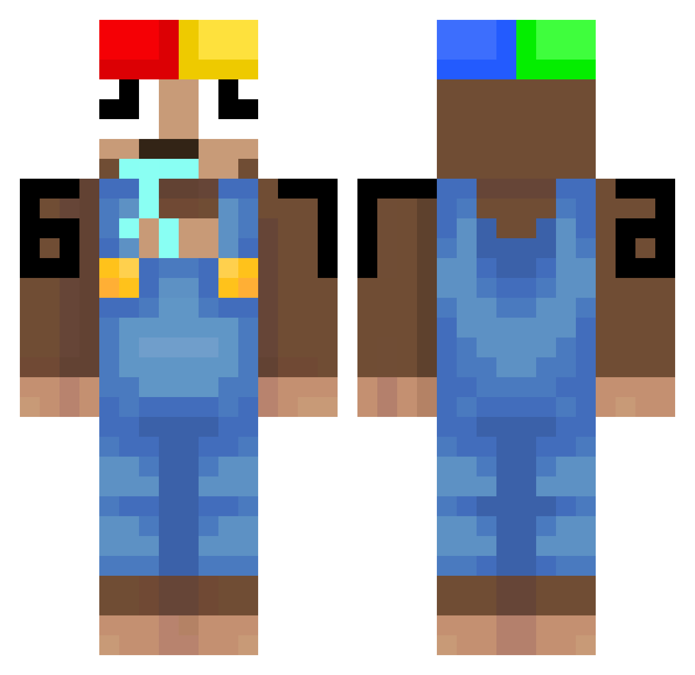 The_MonkeyFella Minecraft skin, front and back view