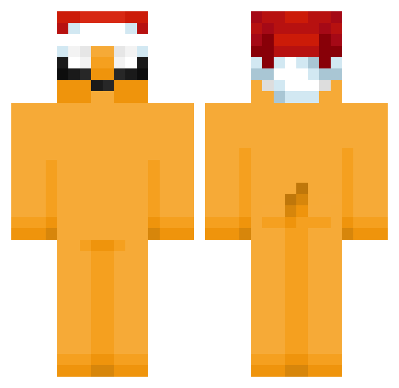 fwbs Minecraft skin, front and back view