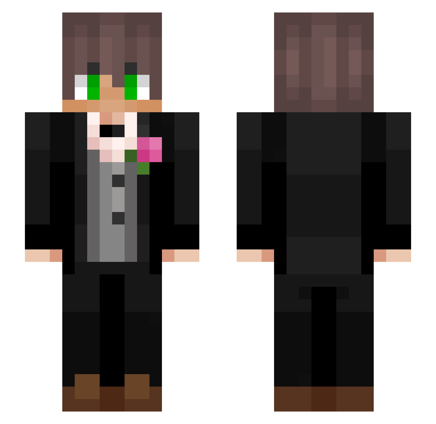 Spilled91 Minecraft skin, front and back view