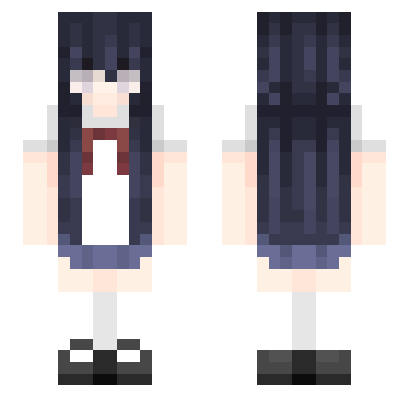 Diend_30 Minecraft skin, front and back view