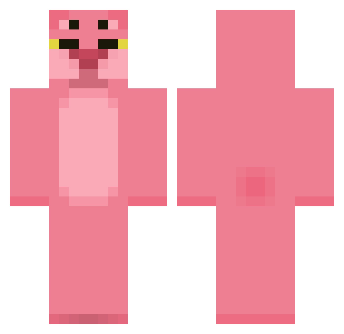 ImInTheWall_ Minecraft skin, front and back view