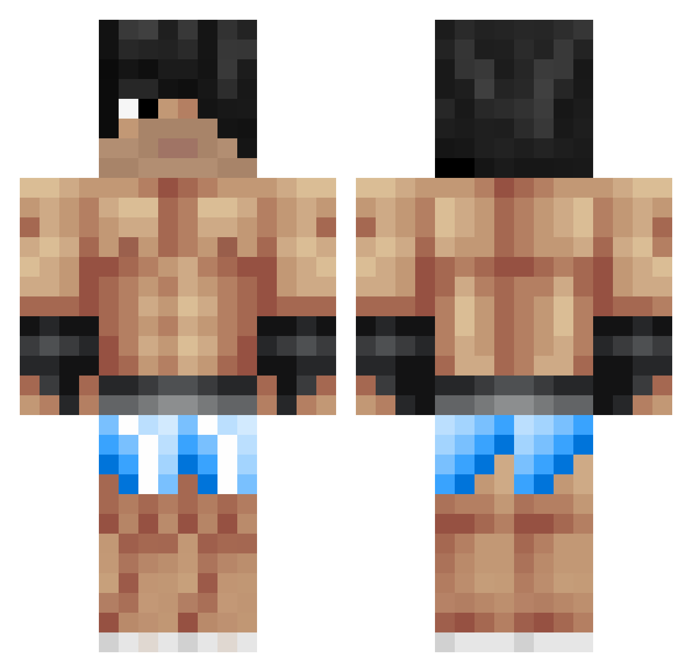 2et Minecraft skin, front and back view