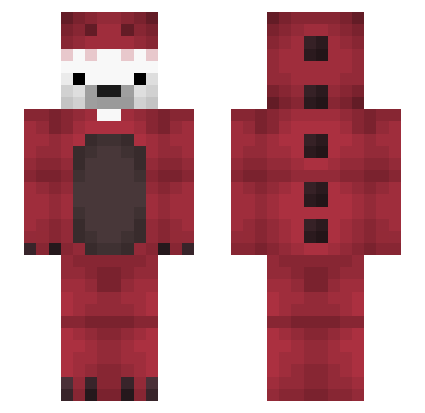 CuzImDavide Minecraft skin, front and back view