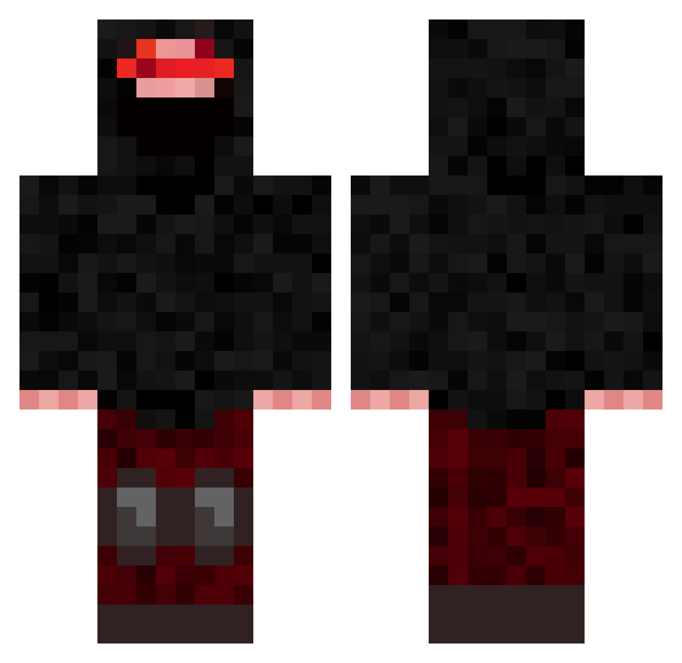 XDr4g0nX Minecraft skin, front and back view