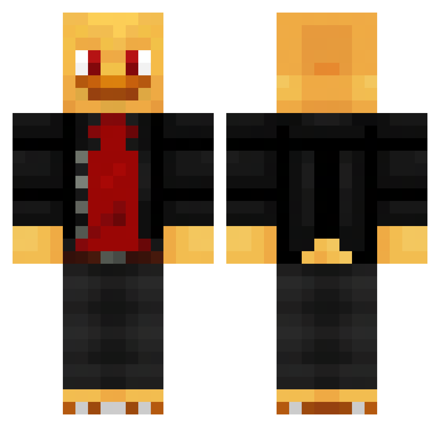 xRyujin_ Minecraft skin, front and back view