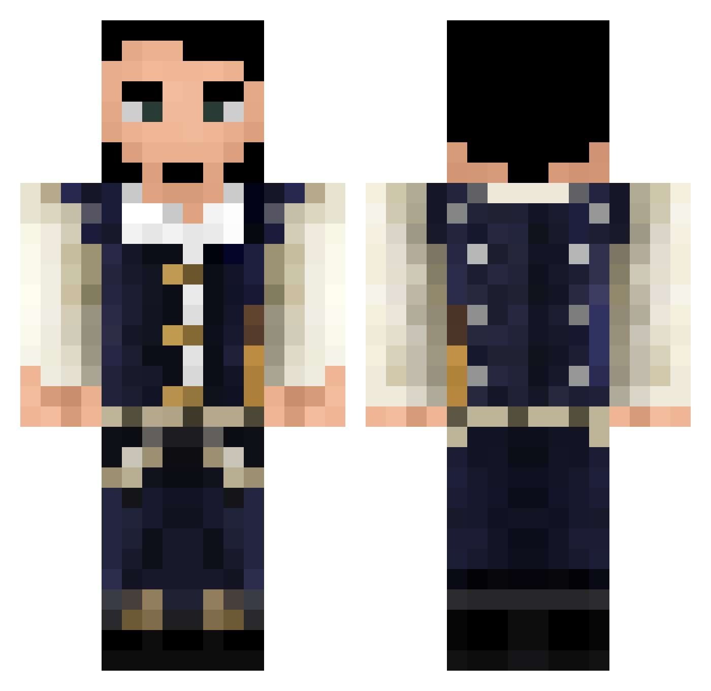 silver2_ Minecraft skin, front and back view
