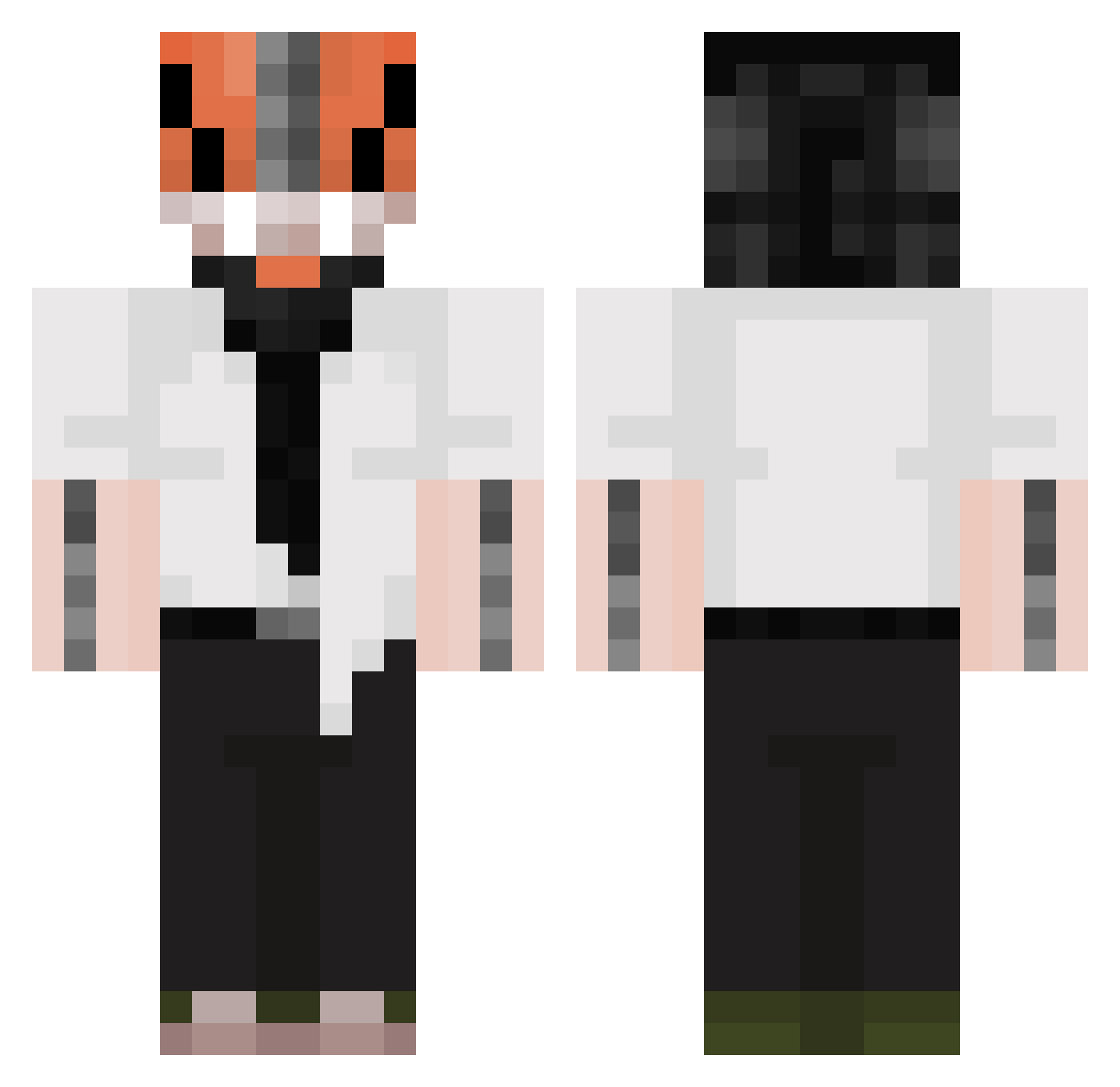 kvothelovespizza Minecraft skin, front and back view