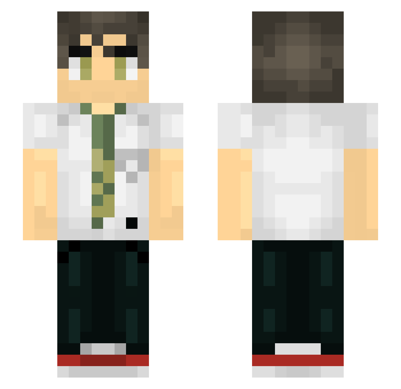 XPrimetime6 Minecraft skin, front and back view