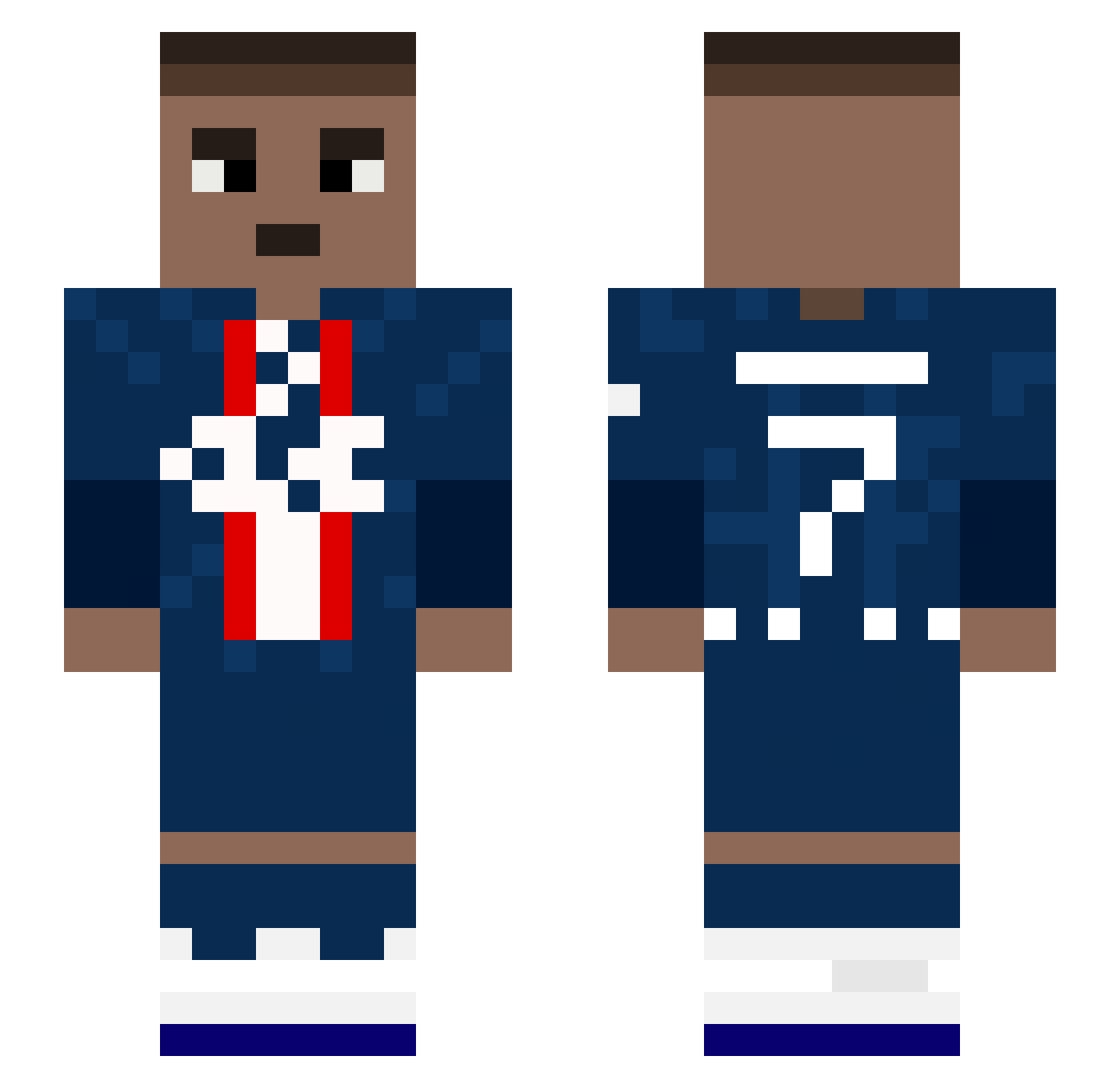 Squidget69 Minecraft skin, front and back view