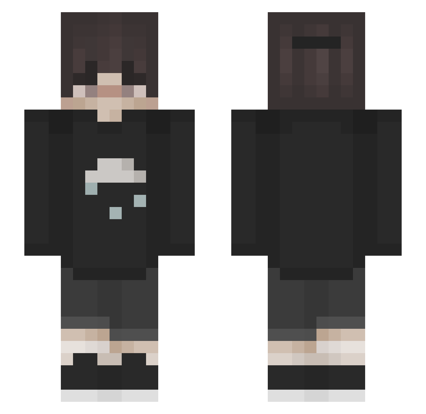 SuperStorm05 Minecraft skin, front and back view