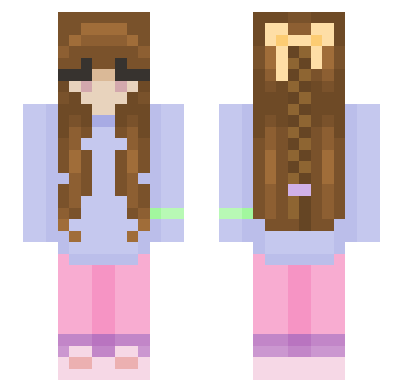 scaniabottle Minecraft skin, front and back view