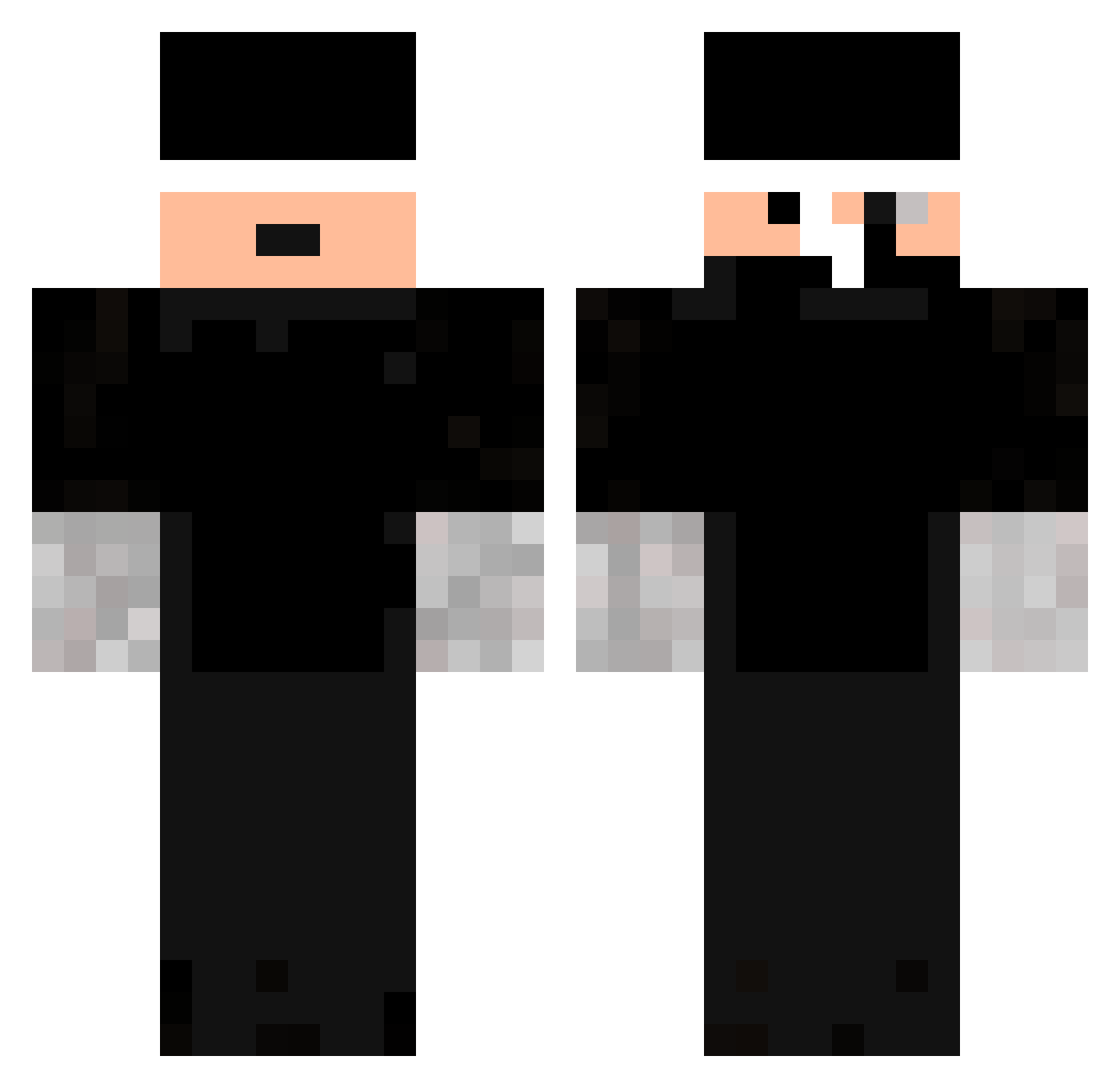 Minepresent_ Minecraft skin, front and back view
