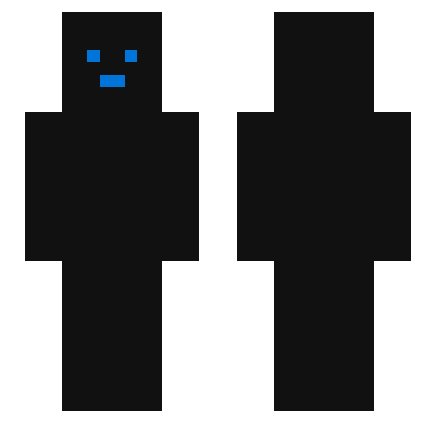 W4xiu Minecraft skin, front and back view