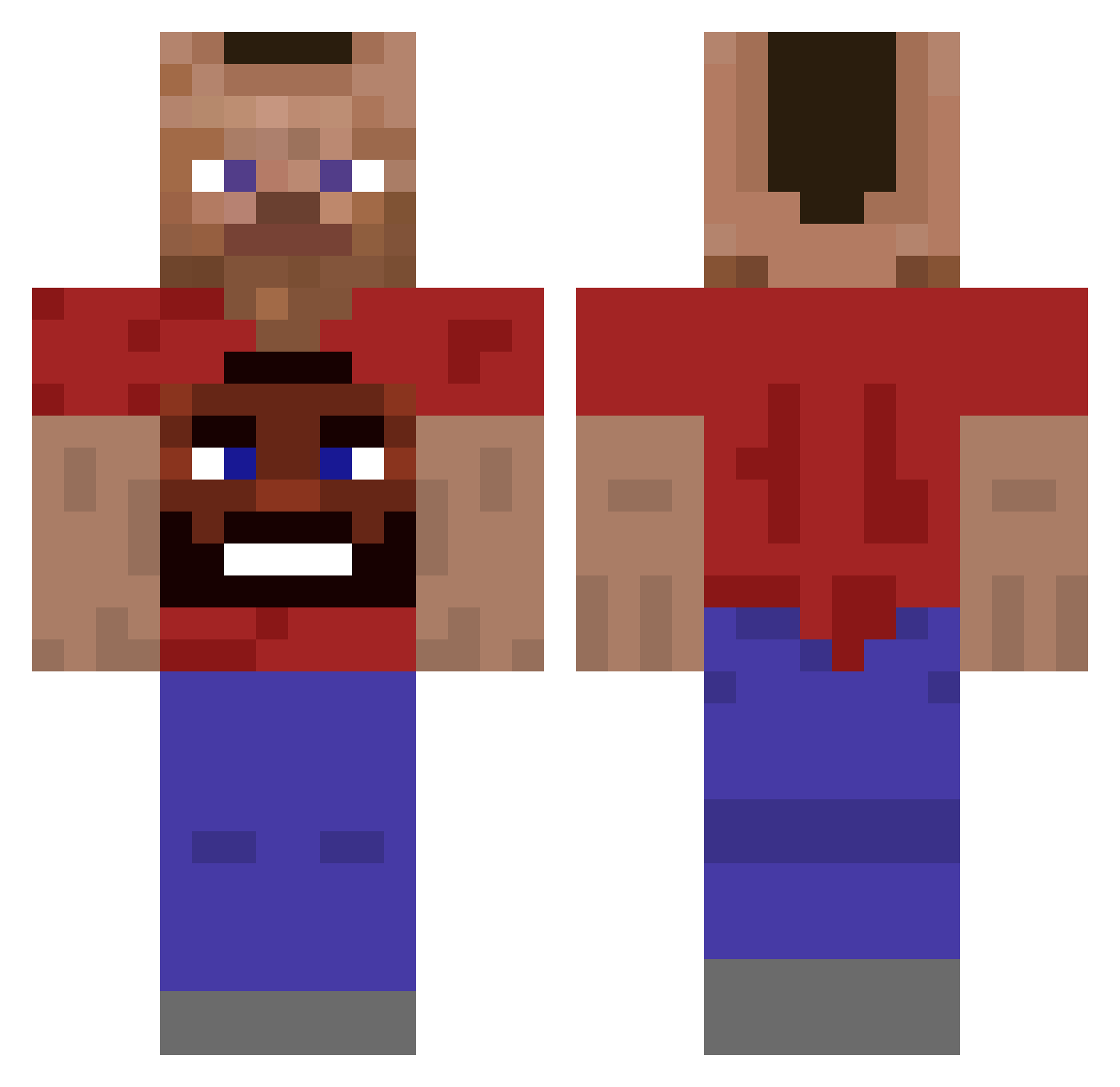 sklmn_ Minecraft skin, front and back view