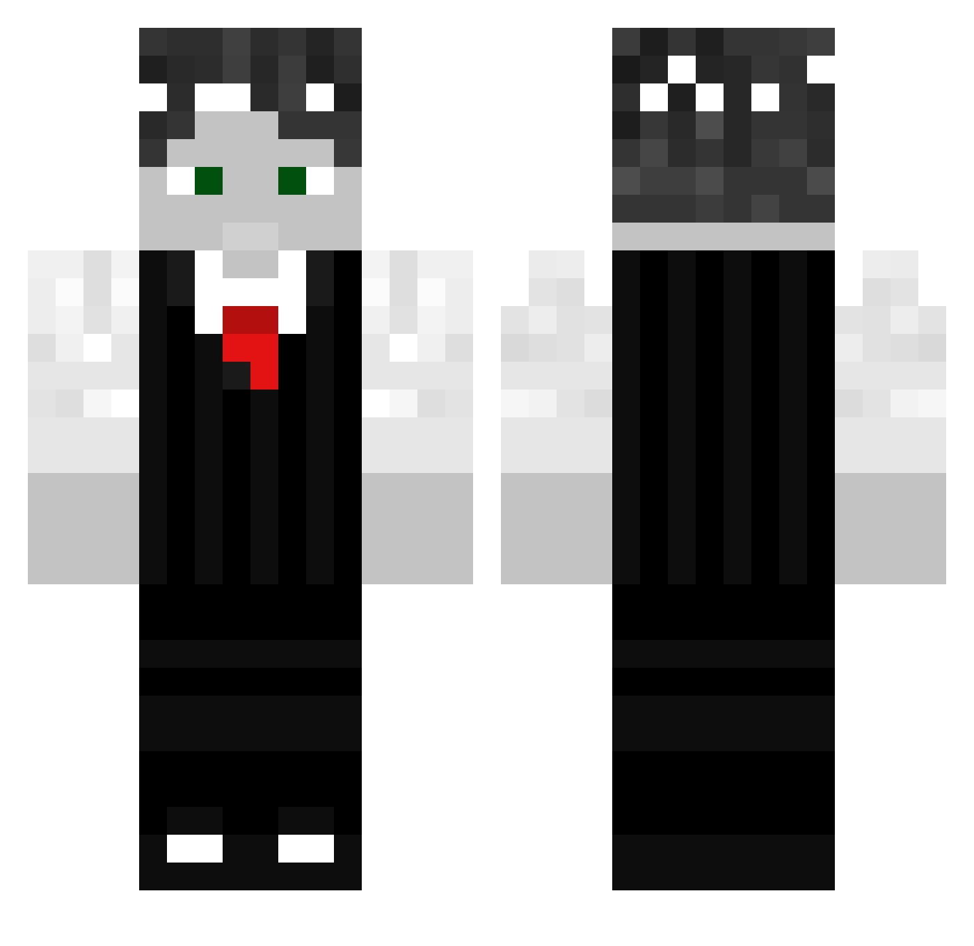 thrxshi Minecraft skin, front and back view