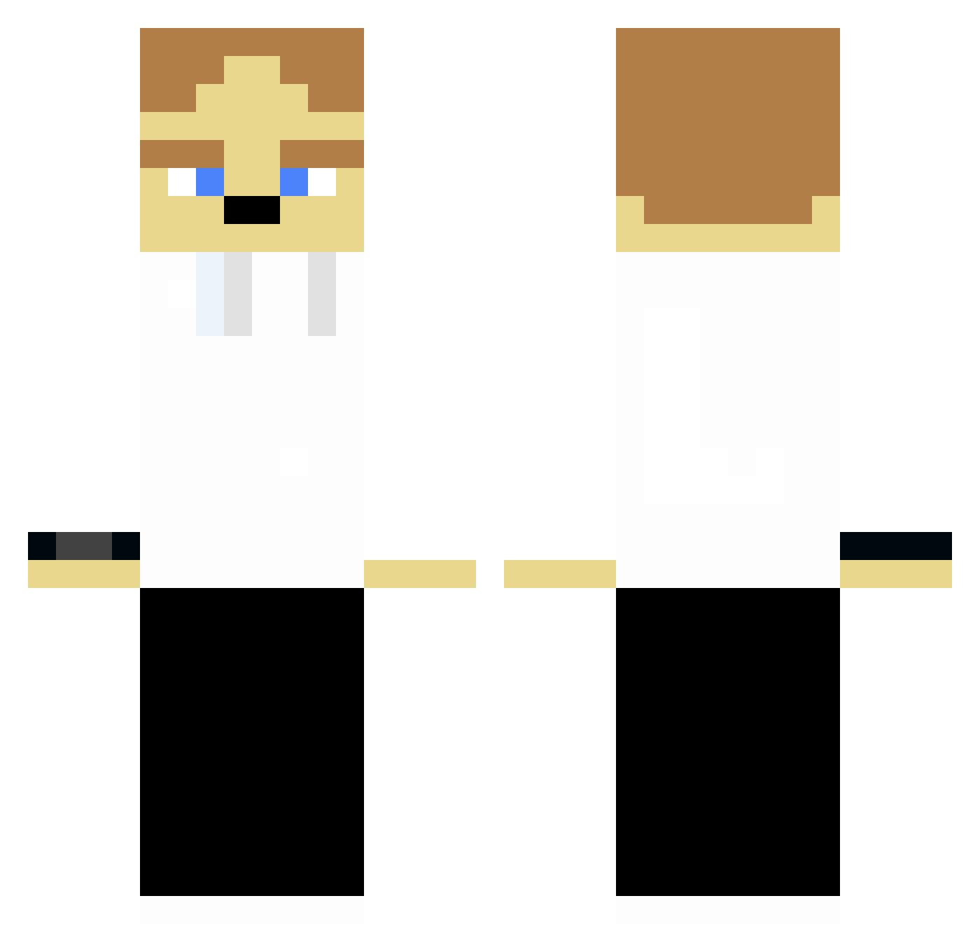 RockRooger Minecraft skin, front and back view