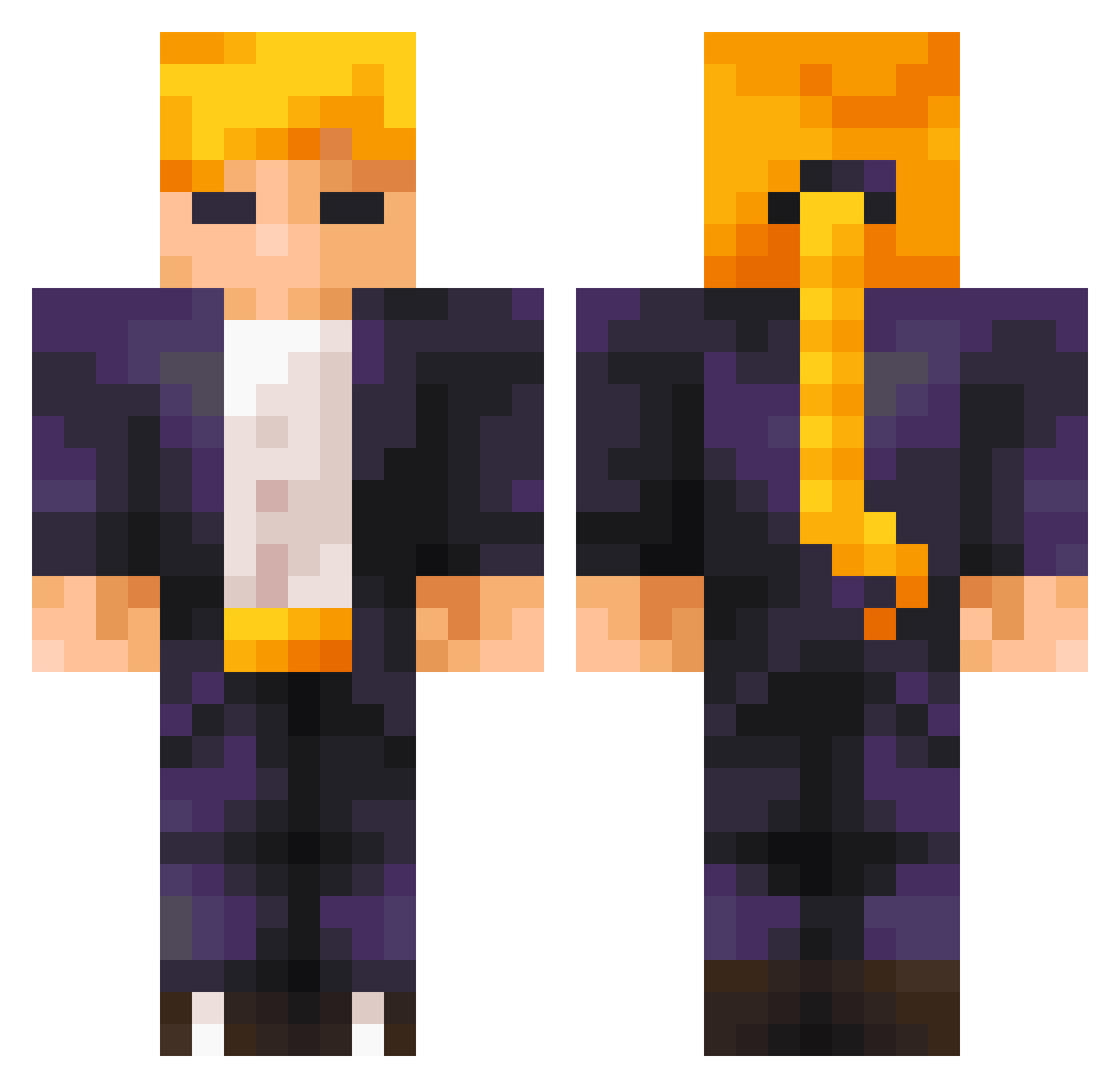 rodzu Minecraft skin, front and back view