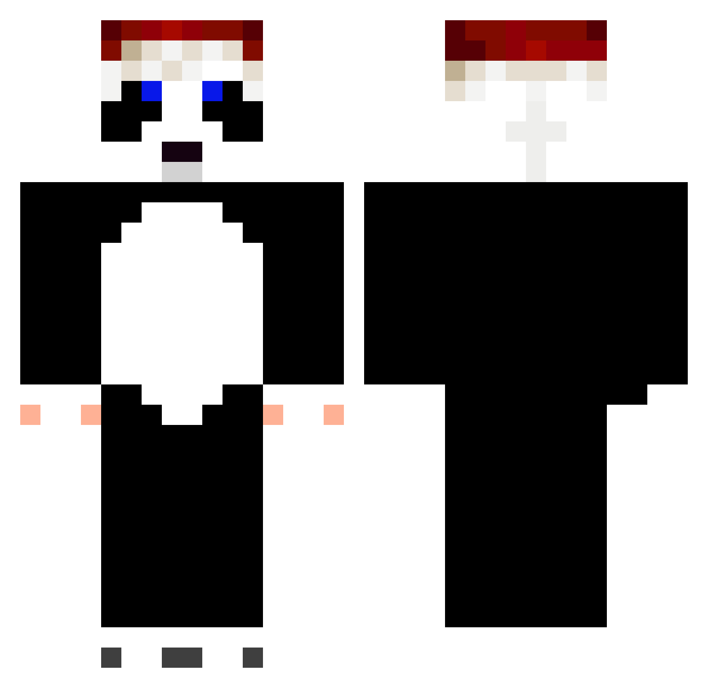 SrPando157 Minecraft skin, front and back view