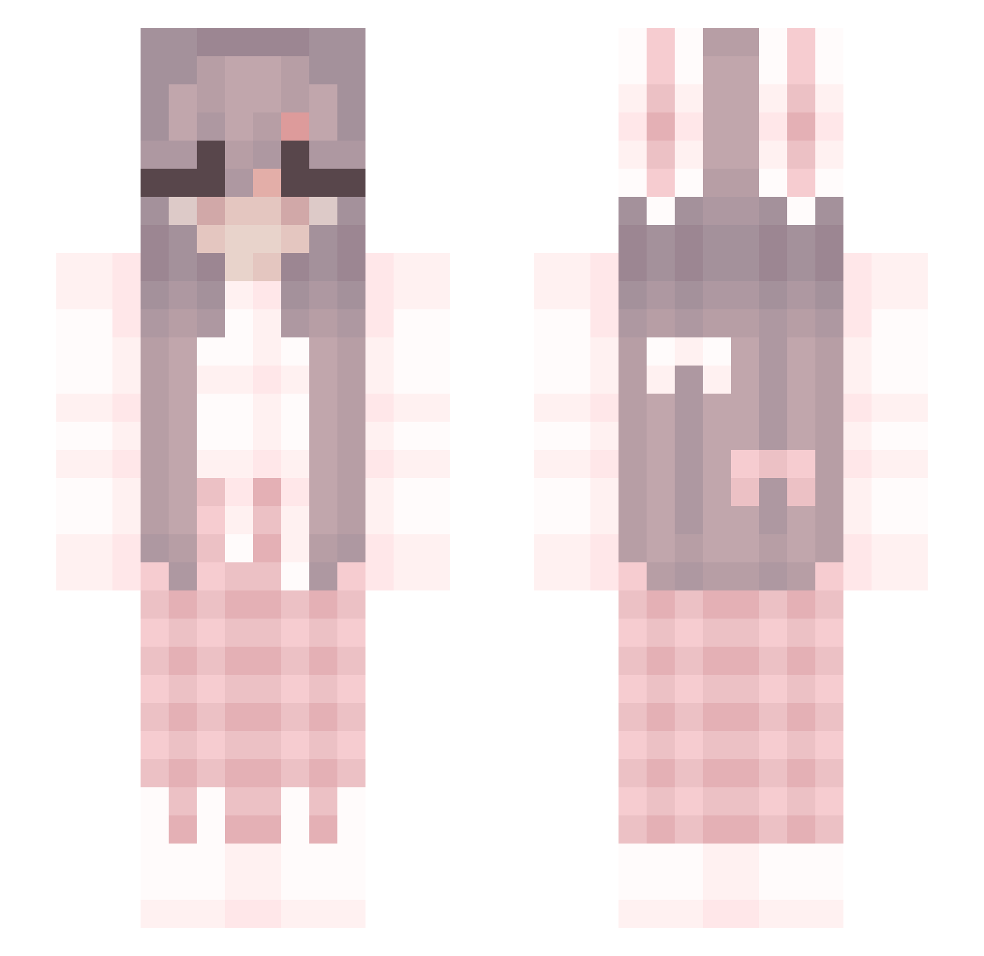 sl0ffs Minecraft skin, front and back view