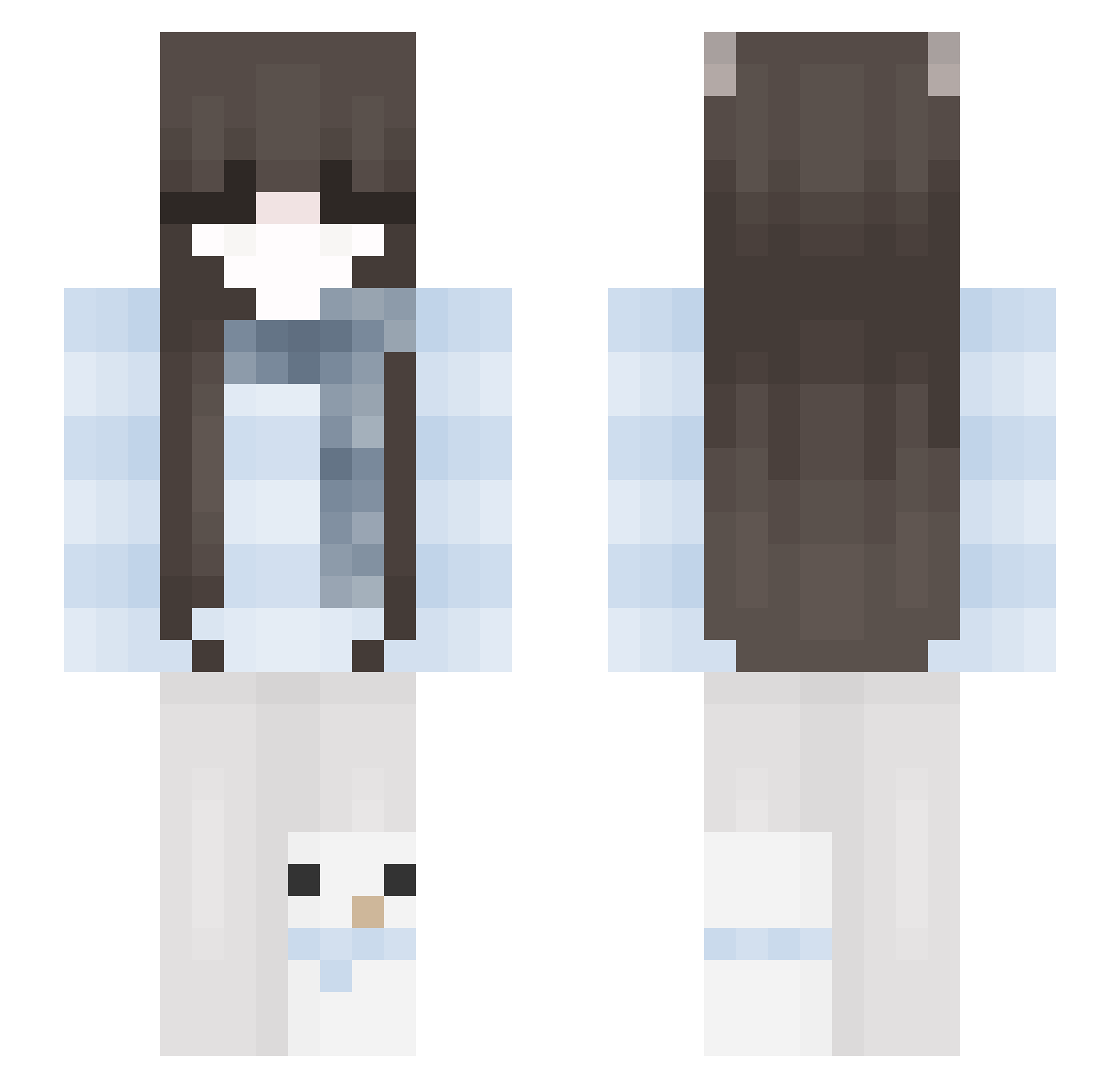 sadiebuggie Minecraft skin, front and back view
