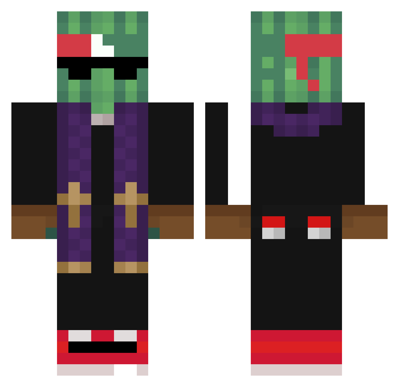 subos_ Minecraft skin, front and back view