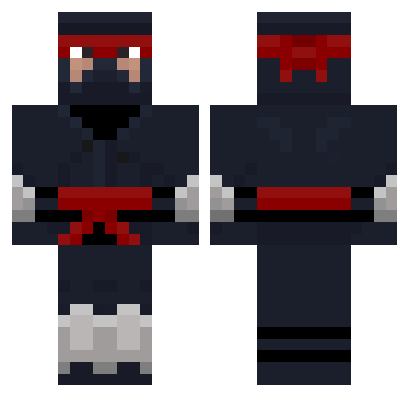 sweatingskulls Minecraft skin, front and back view