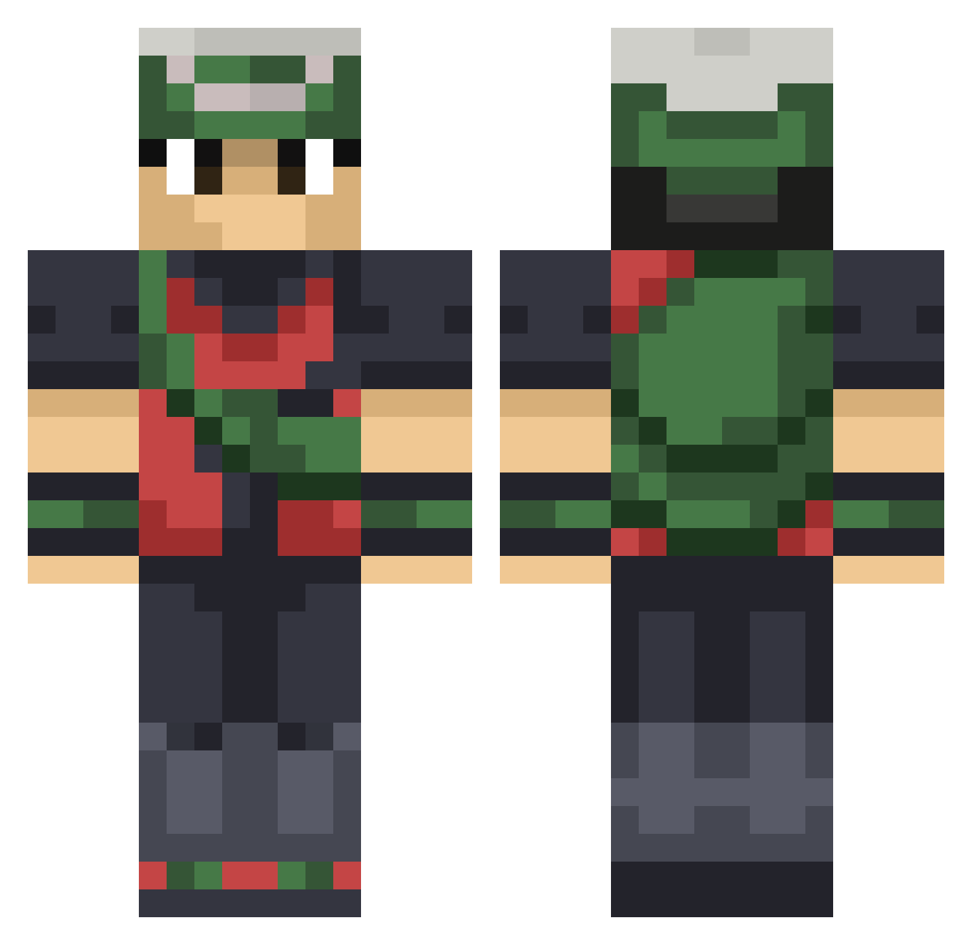 CodenameBrice Minecraft skin, front and back view