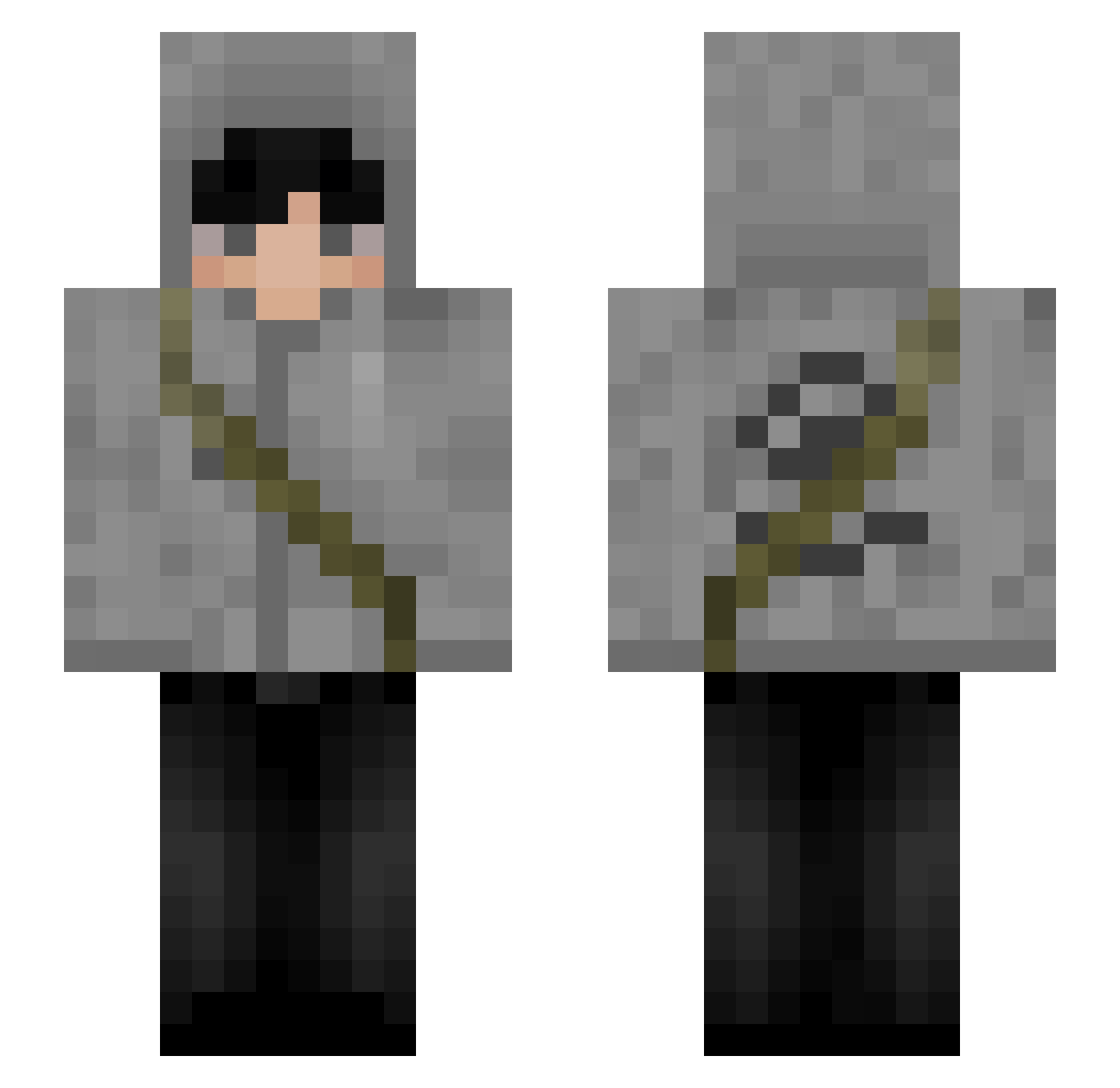 FumoPorritos Minecraft skin, front and back view