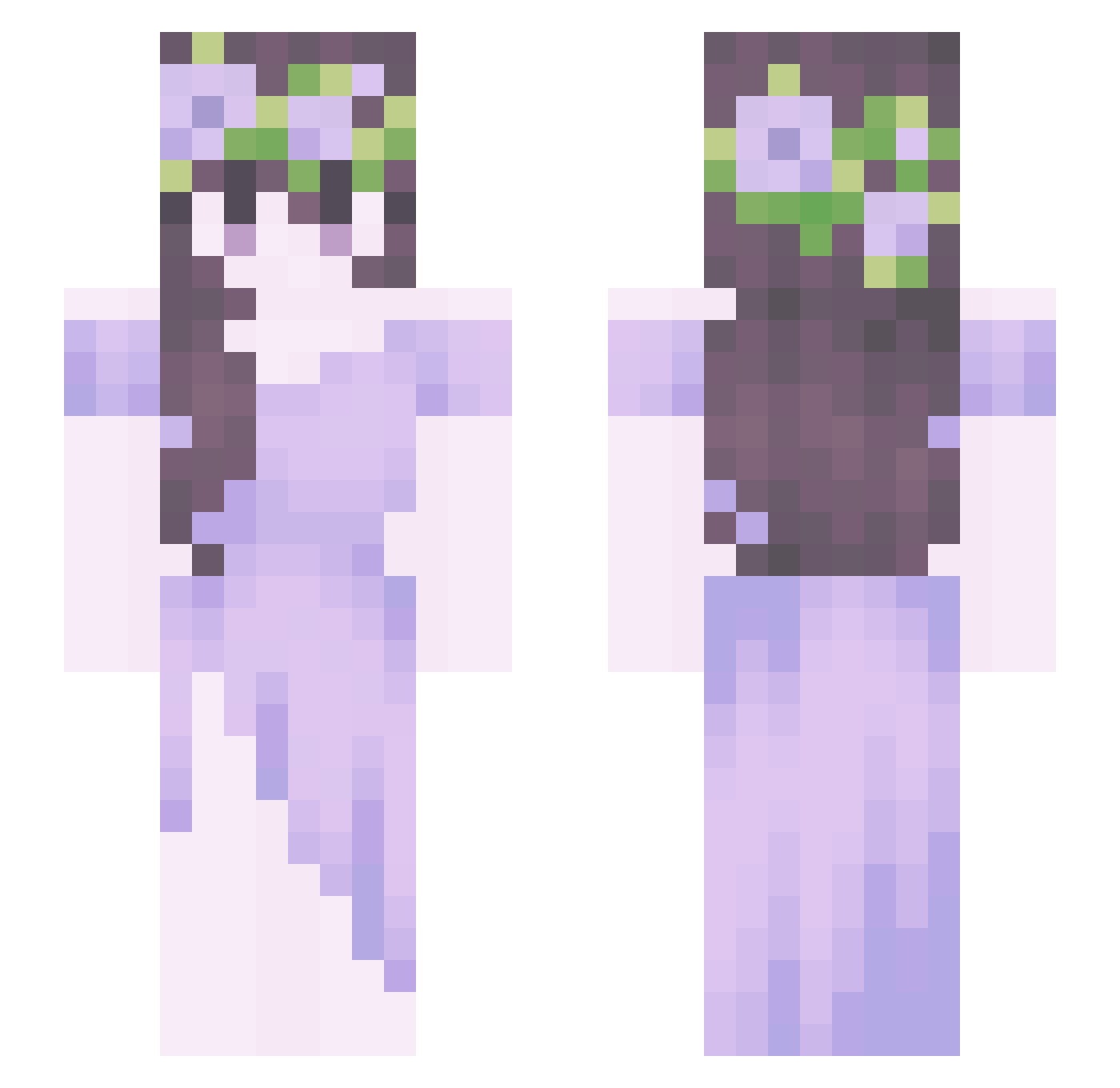 SynamoXV Minecraft skin, front and back view