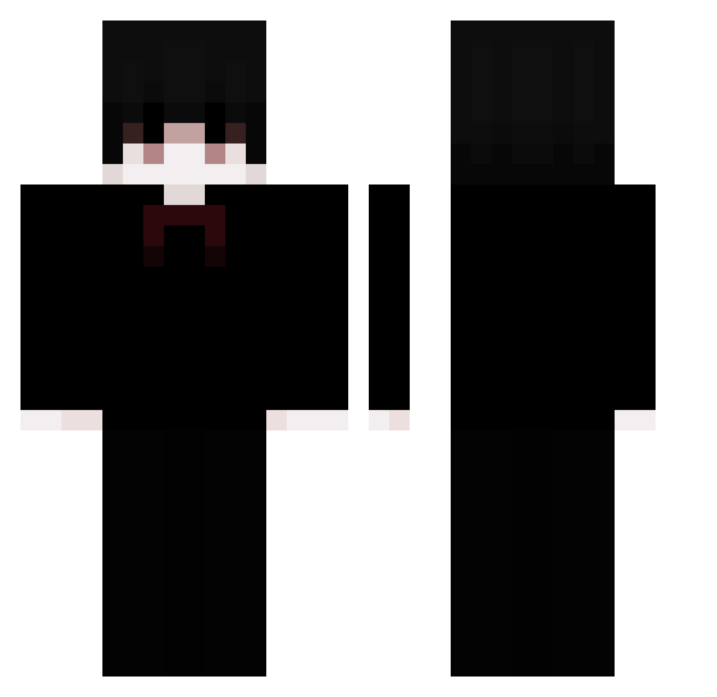 y17ba Minecraft skin, front and back view