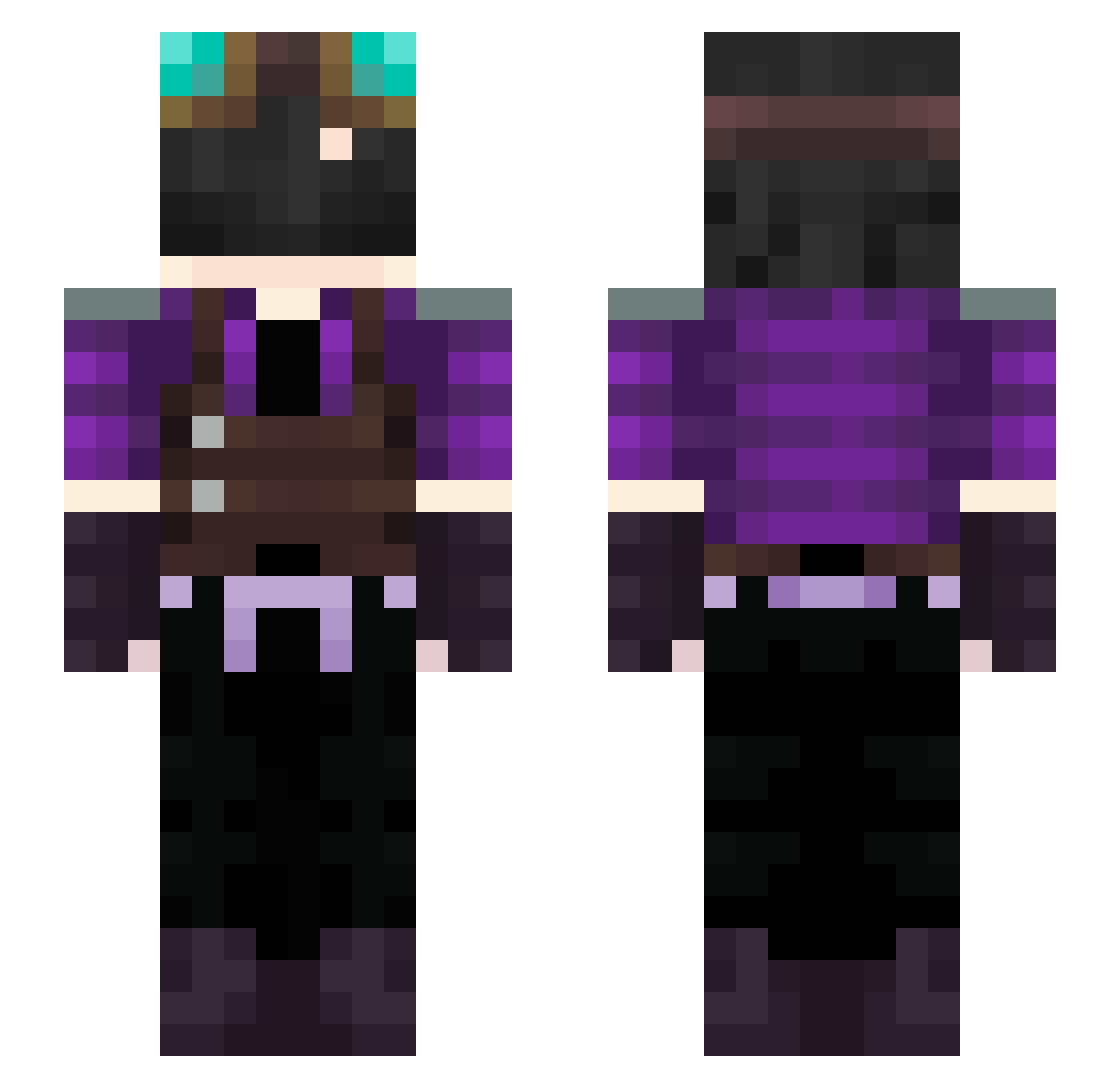 Liowos17 Minecraft skin, front and back view