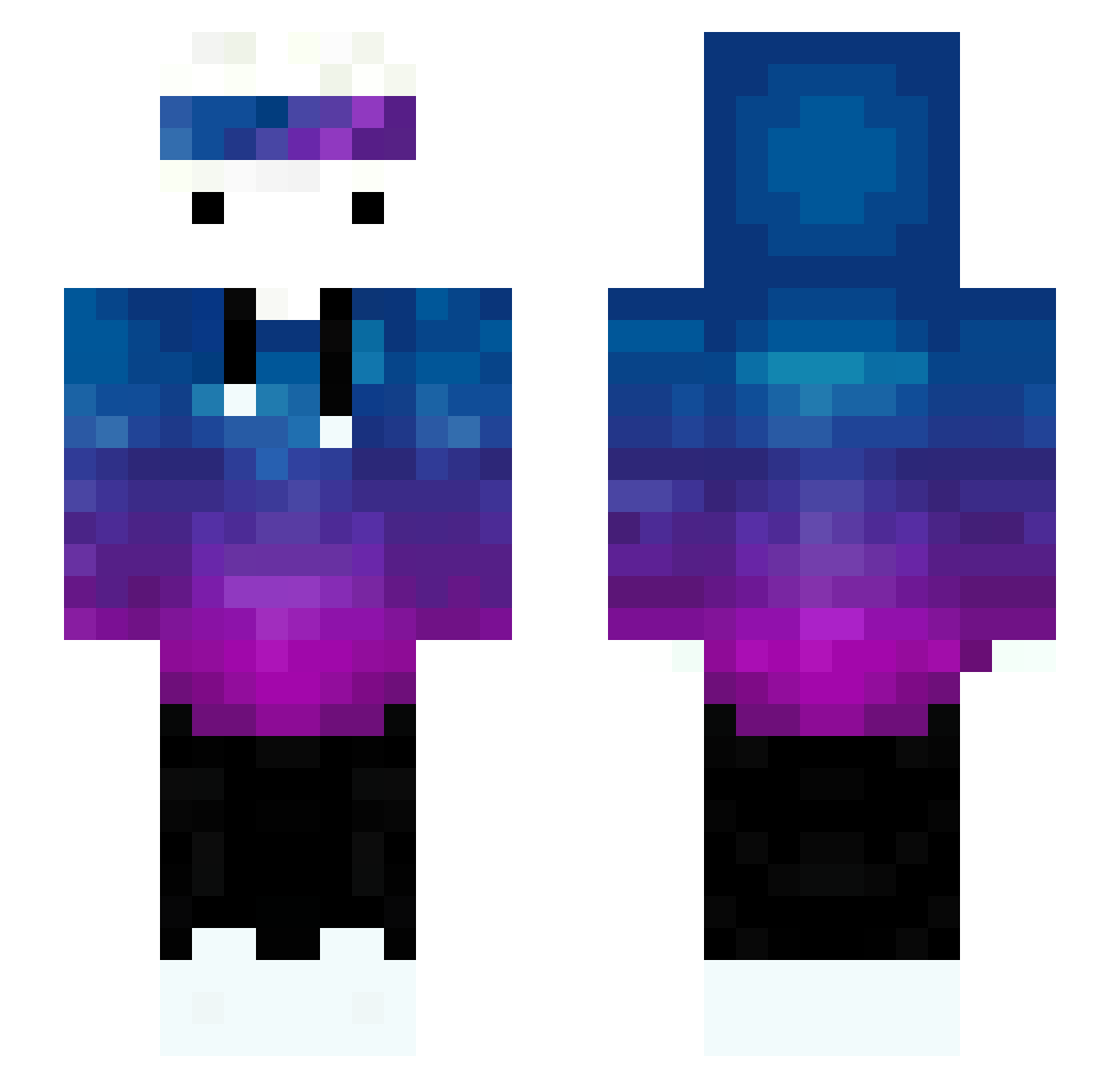 UnKenny Minecraft skin, front and back view