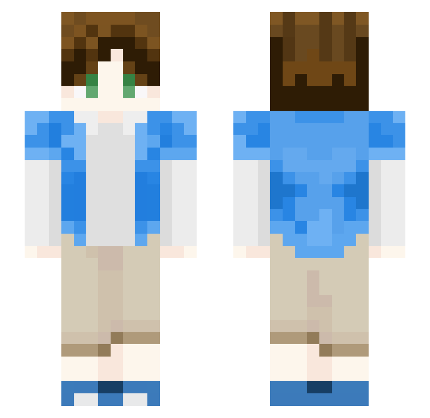 tacouniversity Minecraft skin, front and back view