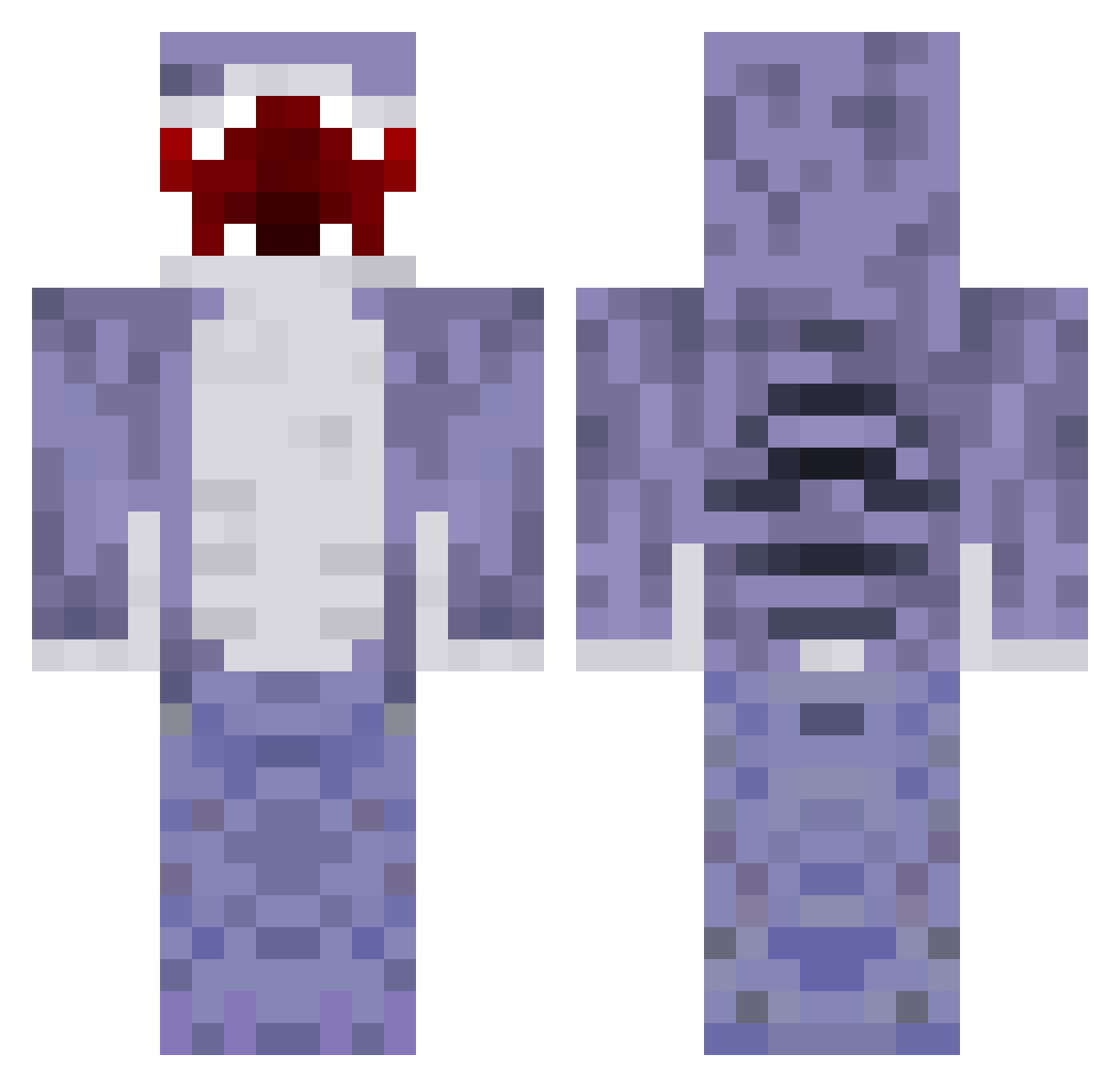 Wyzzzard Minecraft skin, front and back view