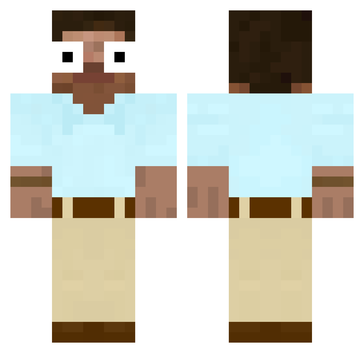 RangedBuzzard21 Minecraft skin, front and back view