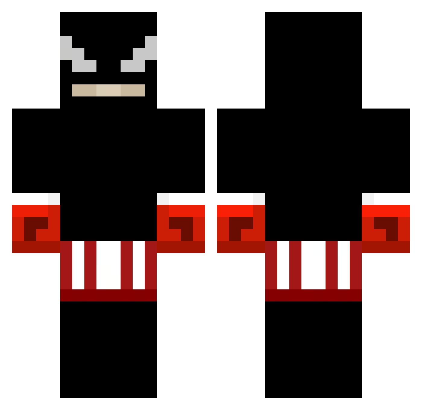 kbkey Minecraft skin, front and back view