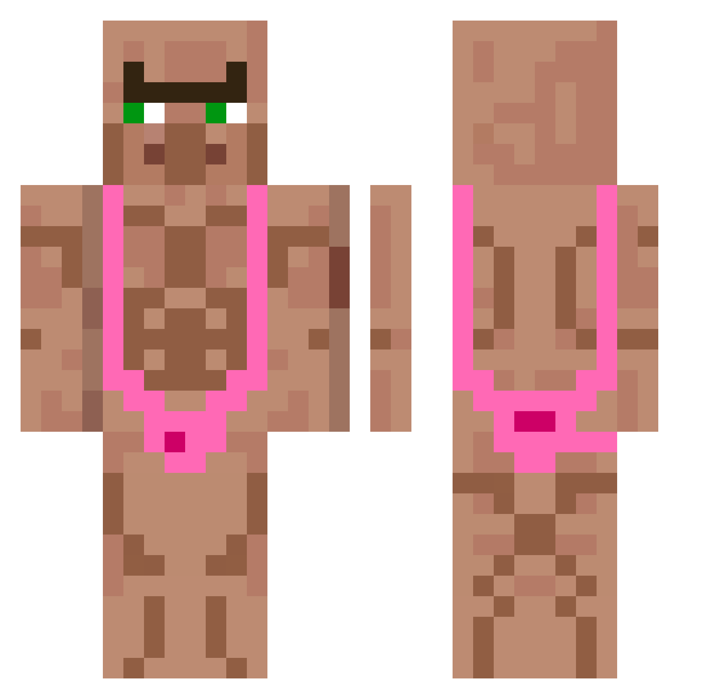 MGRL Minecraft skin, front and back view