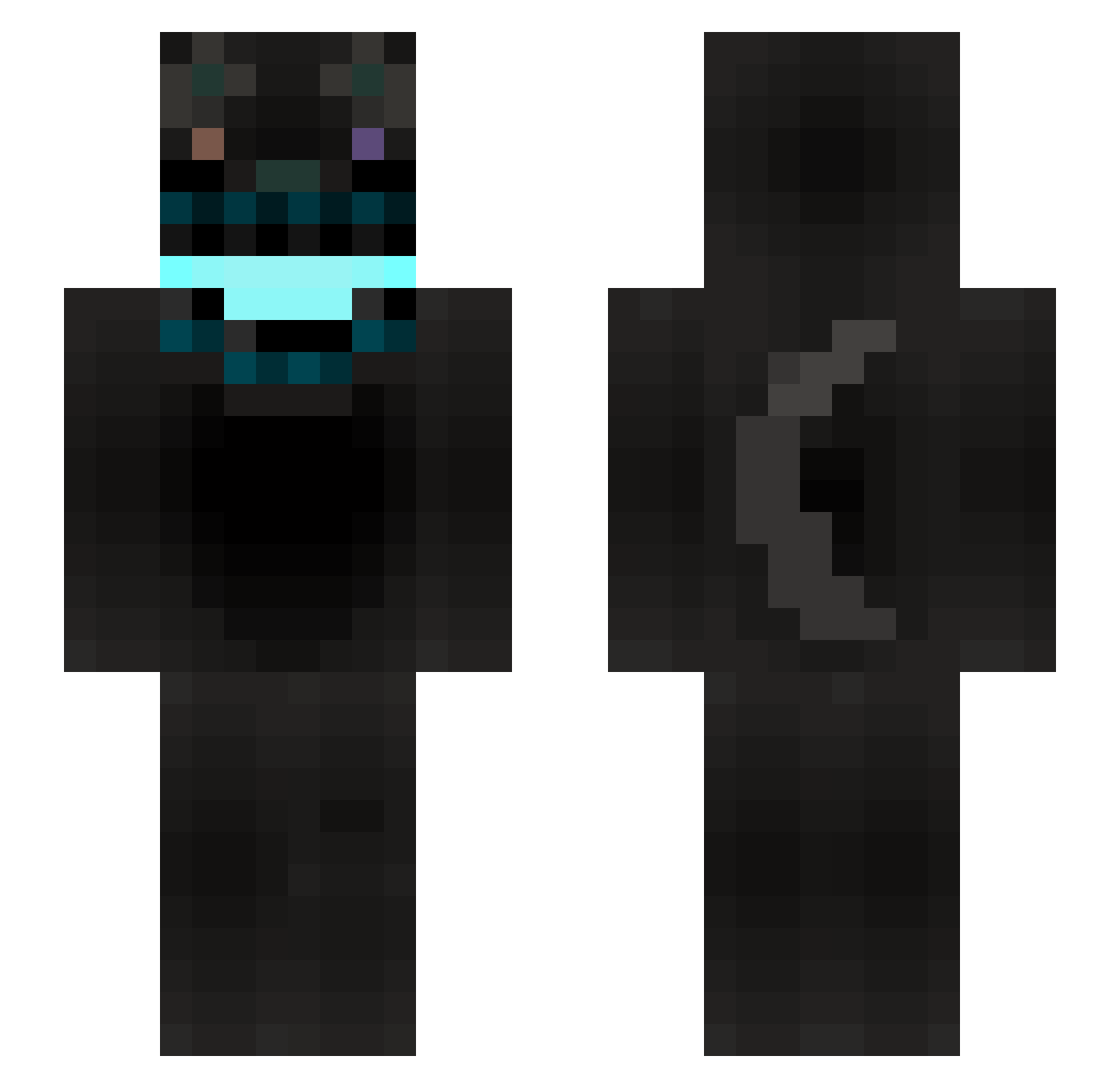 orliix Minecraft skin, front and back view