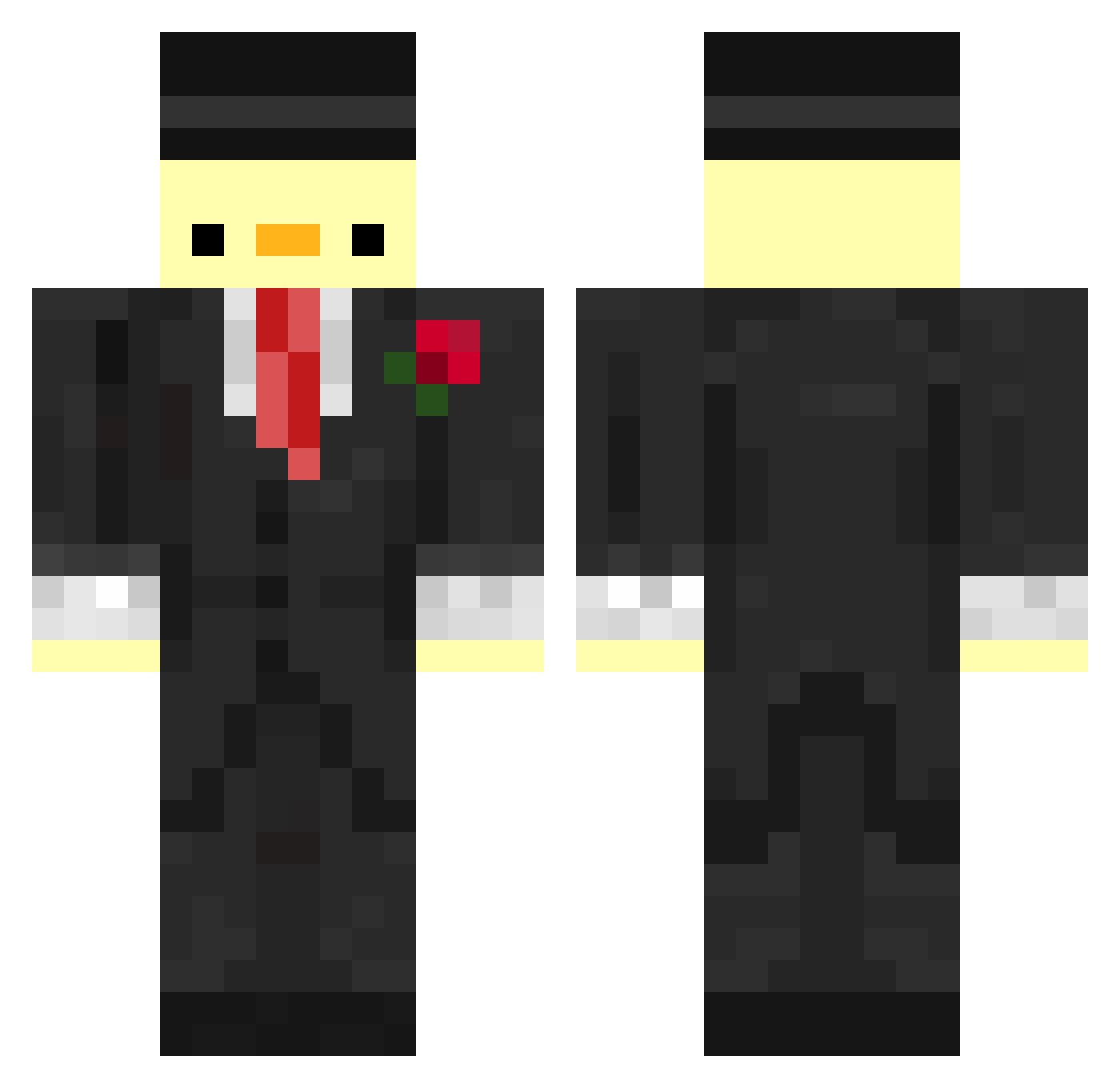 Michymouse09 Minecraft skin, front and back view