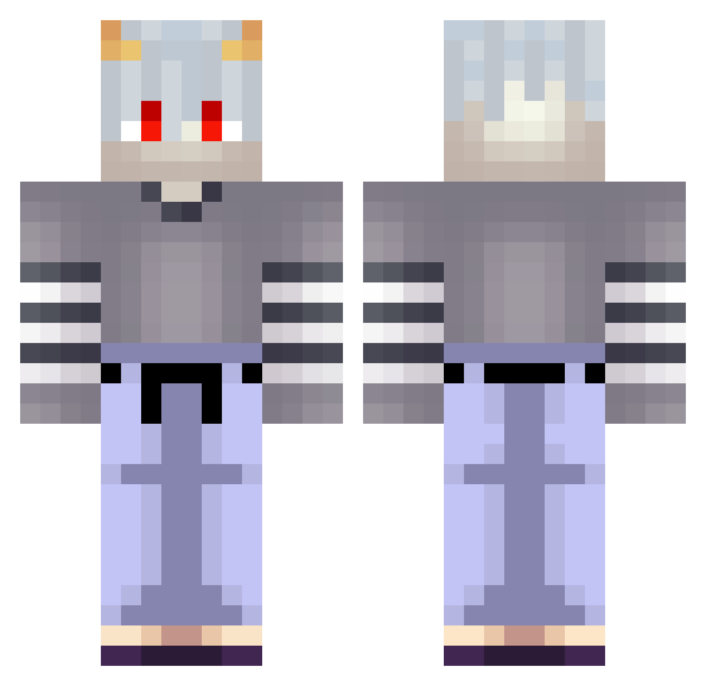 iAmAmazing Minecraft skin, front and back view