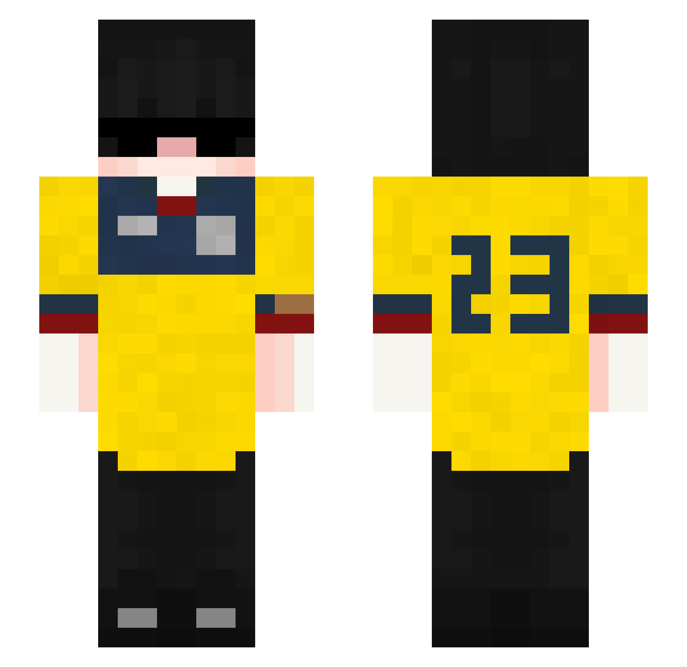 Silleex04 Minecraft skin, front and back view