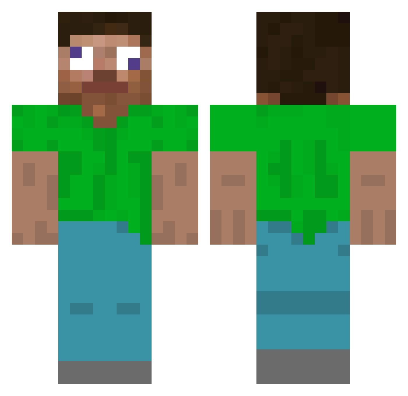 wang5211314 Minecraft skin, front and back view