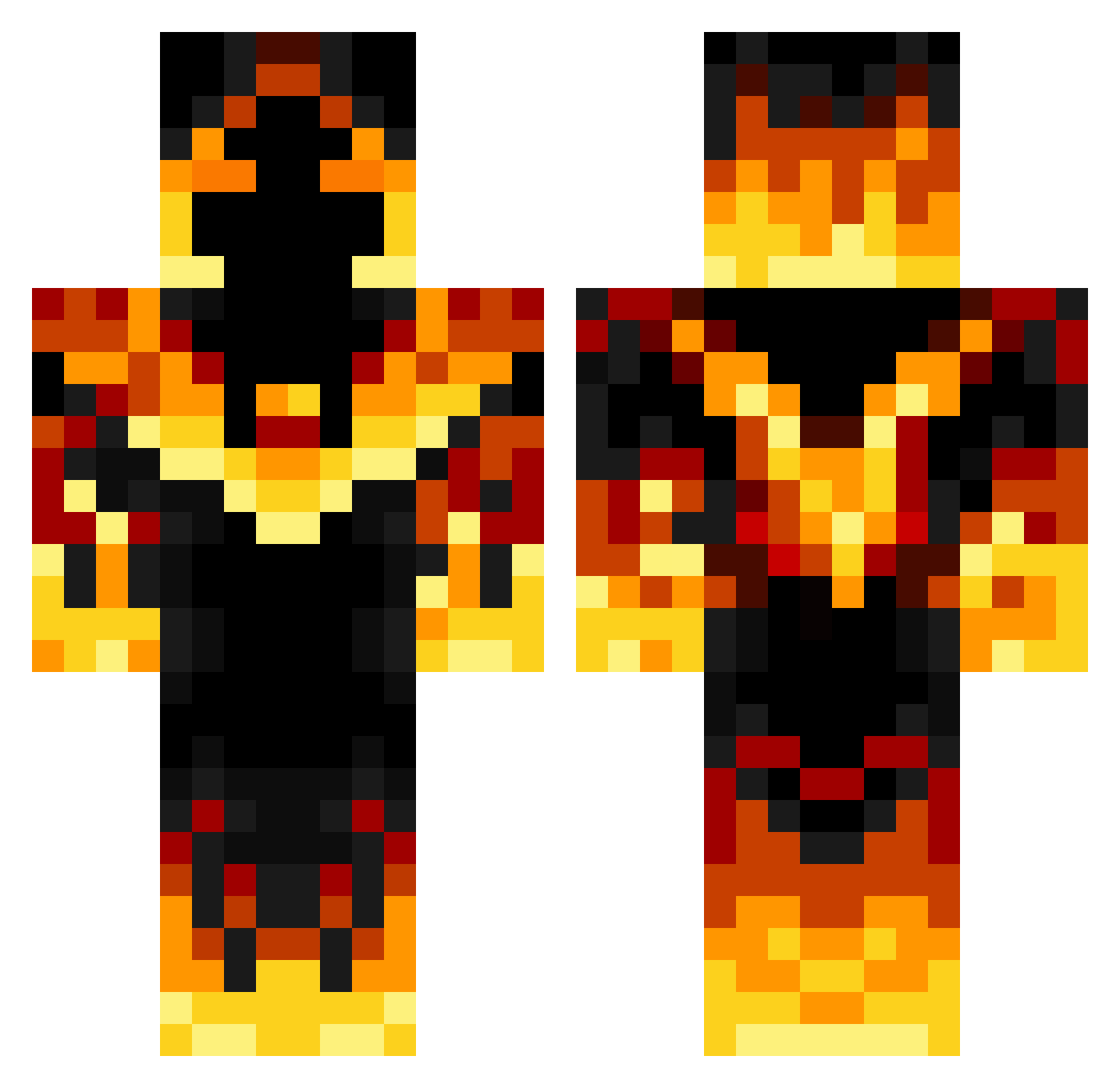 Trobby23 Minecraft skin, front and back view