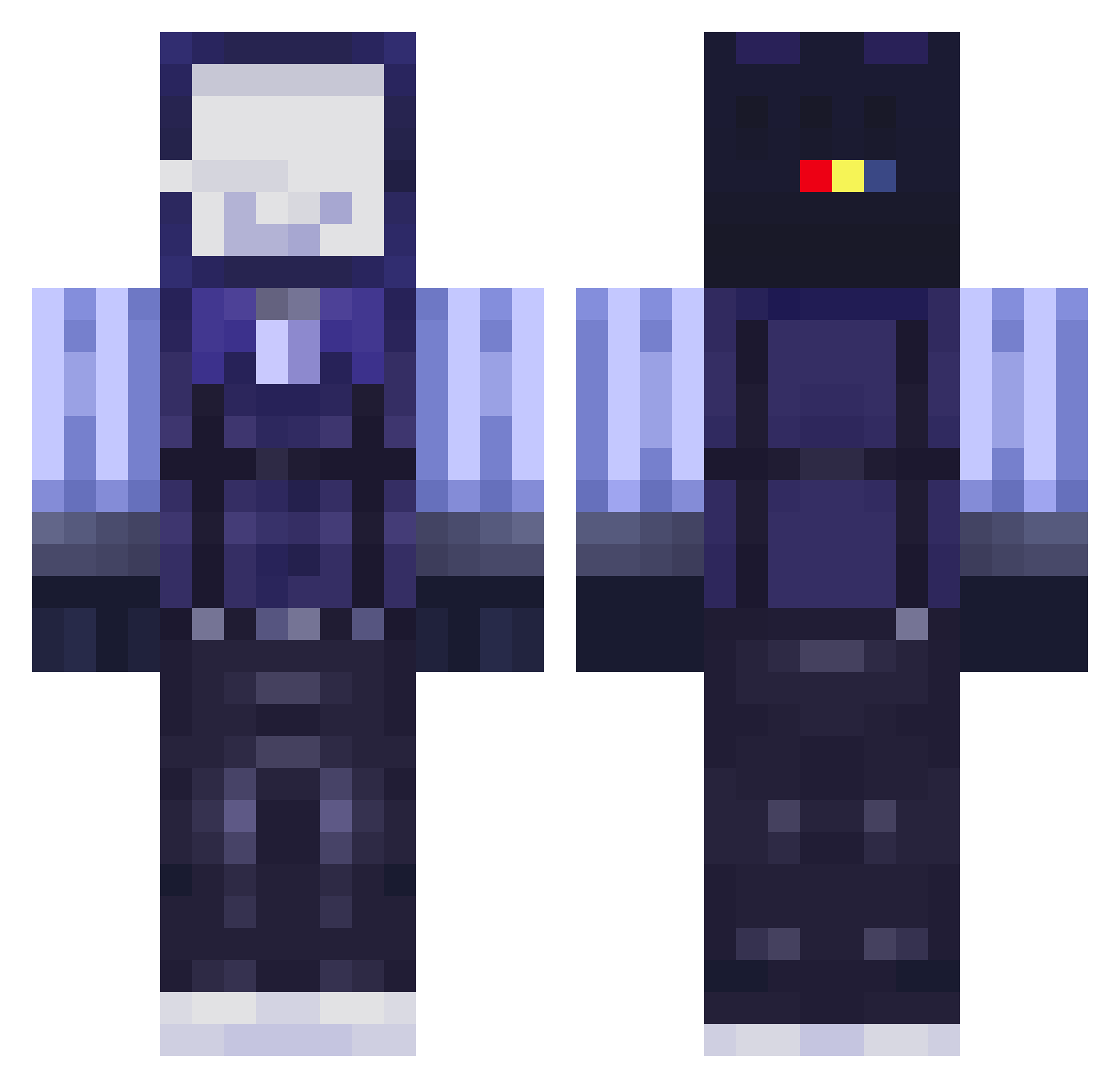 thesouleclectic Minecraft skin, front and back view