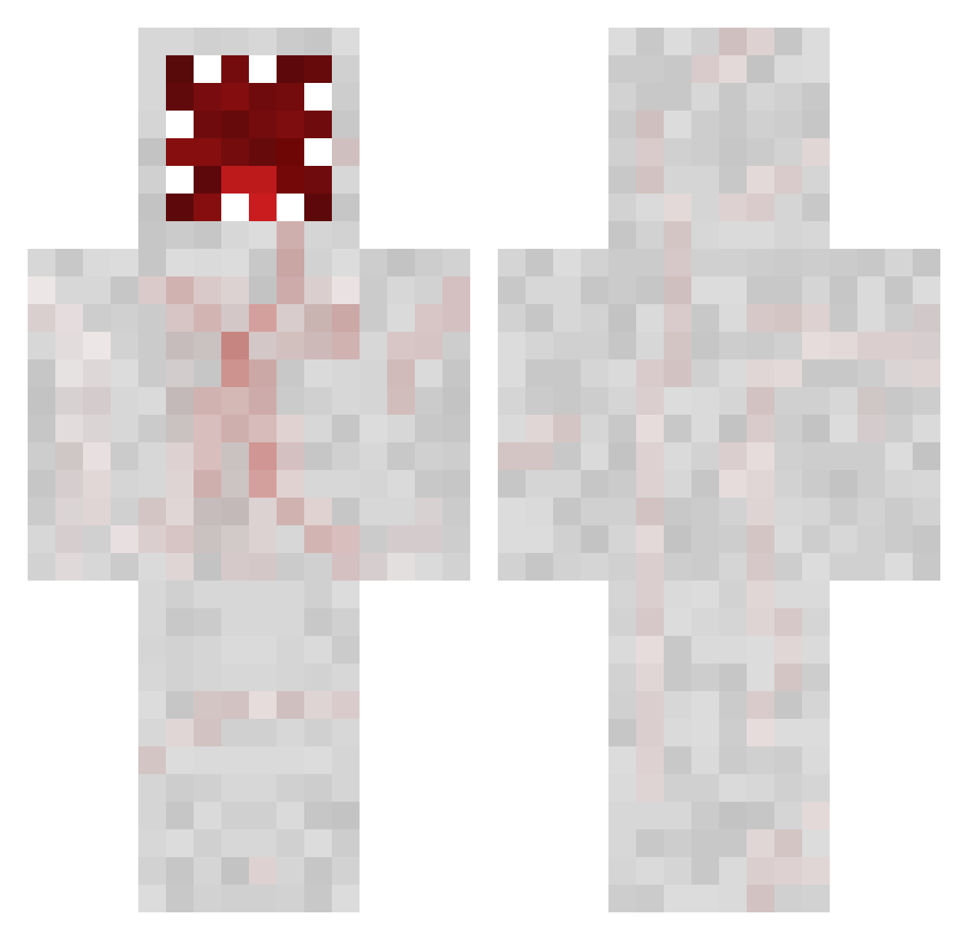 LLuken Minecraft skin, front and back view