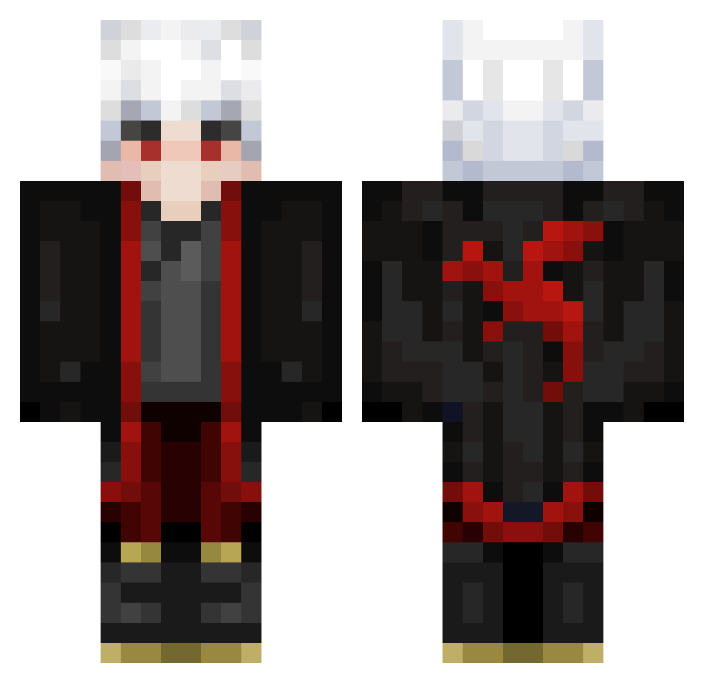 xyking Minecraft skin, front and back view