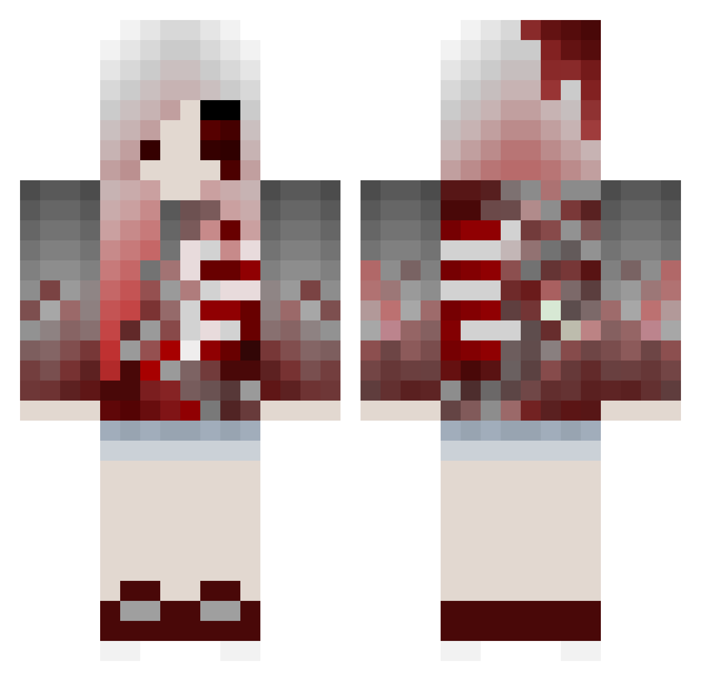 Slow3zZ Minecraft skin, front and back view