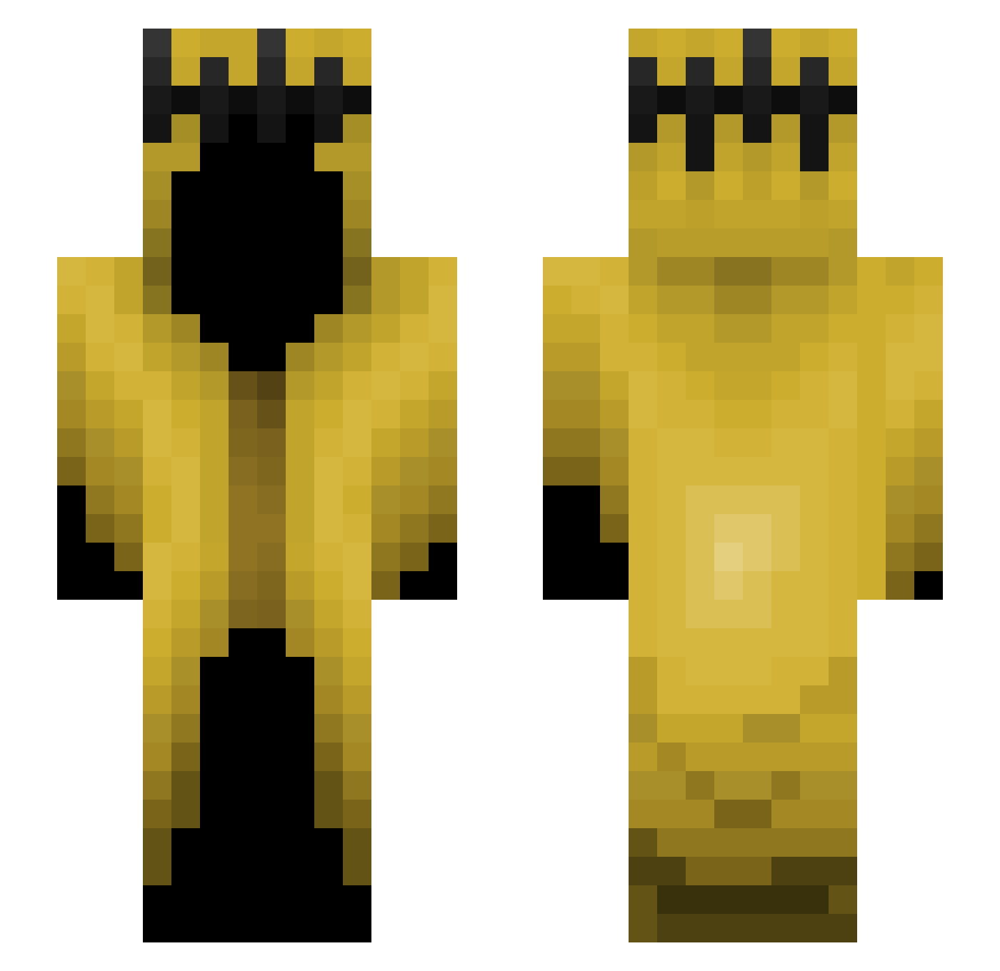 PlasticRosexo Minecraft skin, front and back view